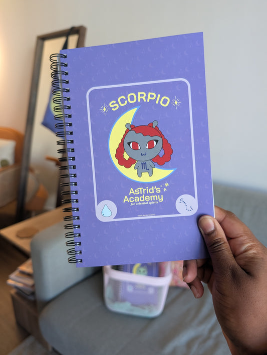 Scorpio Tarot Card Spiral Notebook