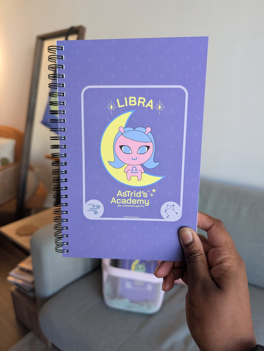 Libra Tarot Card Spiral Notebook