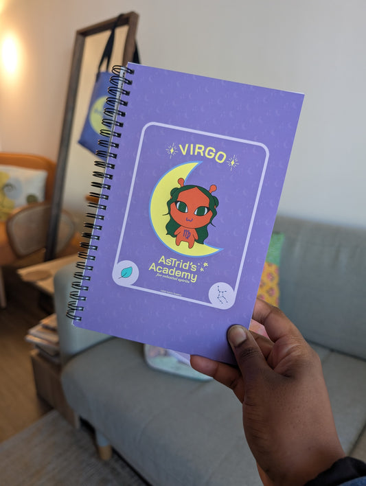 Virgo Tarot Card Spiral Notebook