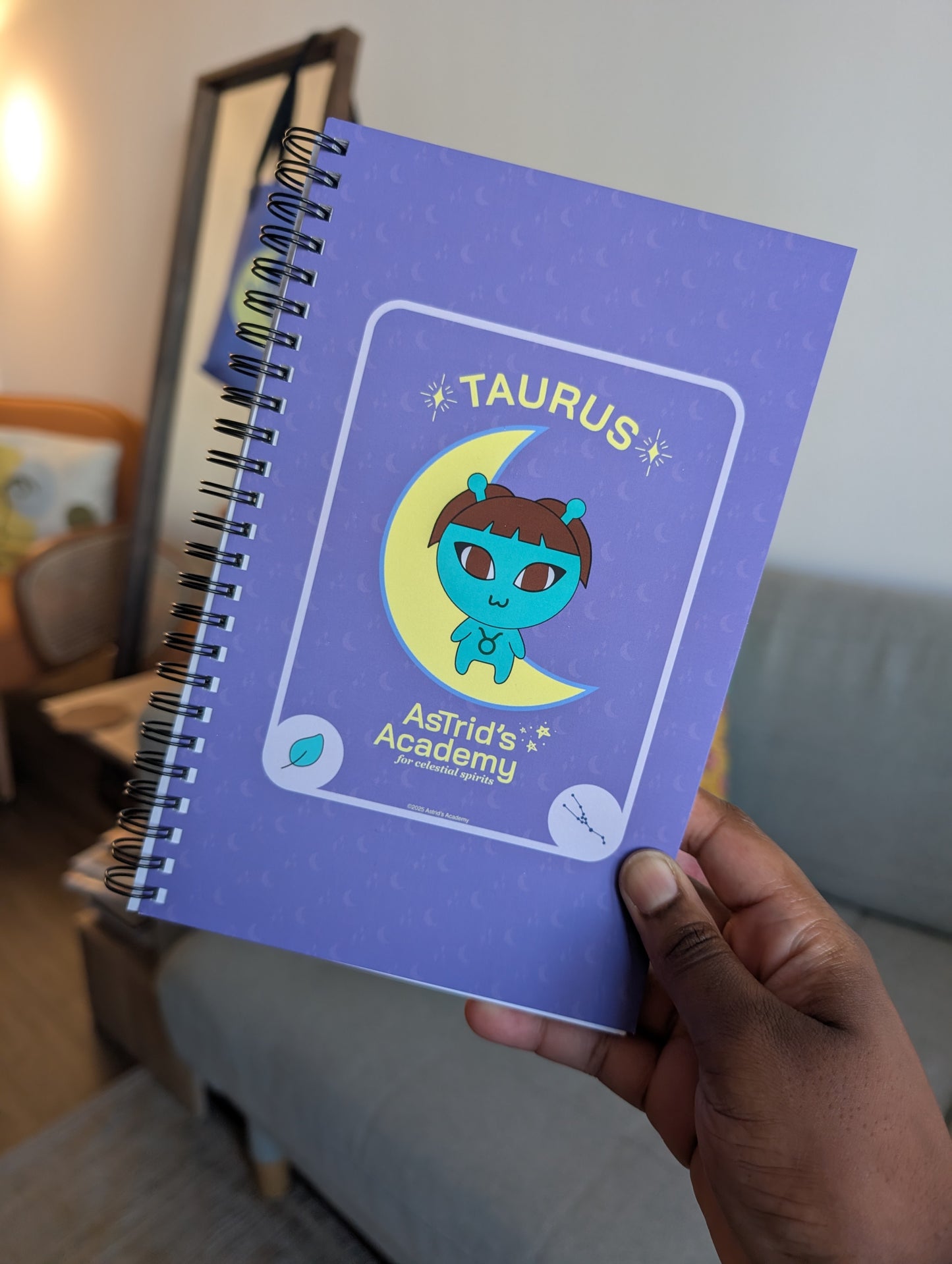 Taurus Tarot Card Spiral Notebook