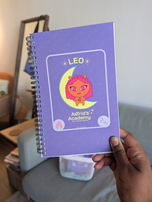 Leo Tarot Card Spiral Notebook