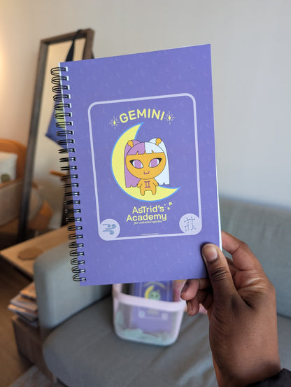 Gemini Tarot Card Spiral Notebook