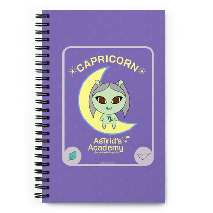 Capricorn Tarot Card Spiral Notebook